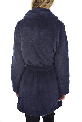 EMPORIO ARMANI Signature Logo Navy Robe Dressing Gown Size XS BNWT