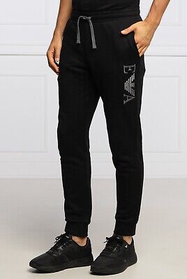 EMPORIO ARMANI Black Loungewear Lightweight Fleece Lined Joggers Size XL BNWT