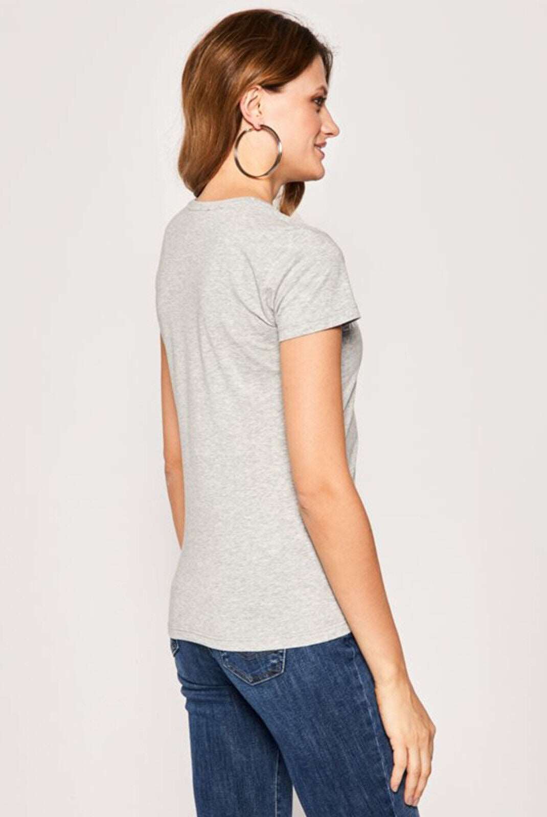 Emporio Armani Light Grey Melange Graphic T-Shirt