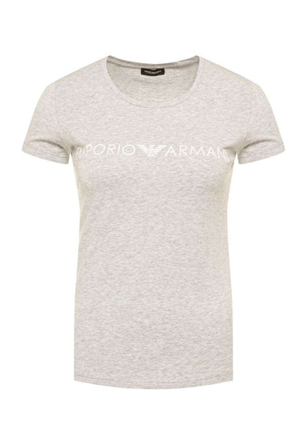 Emporio Armani Light Grey Melange Graphic T-Shirt