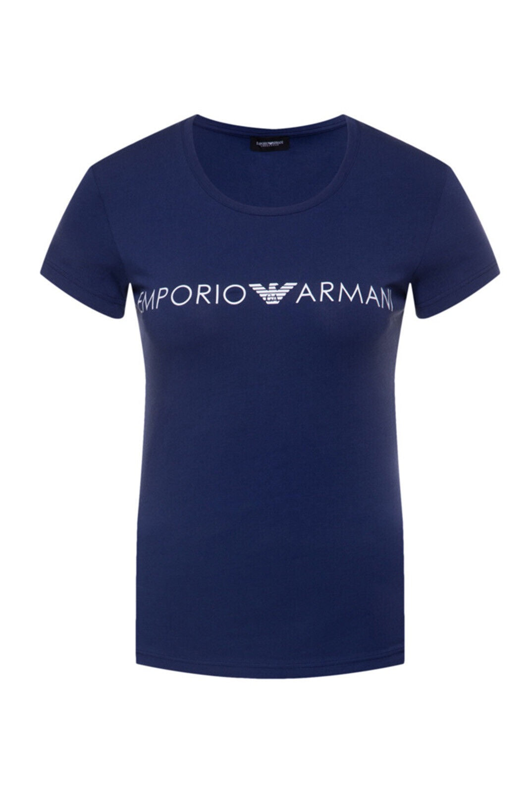 Women's Emporio Armani Blue Logo T-Shirt