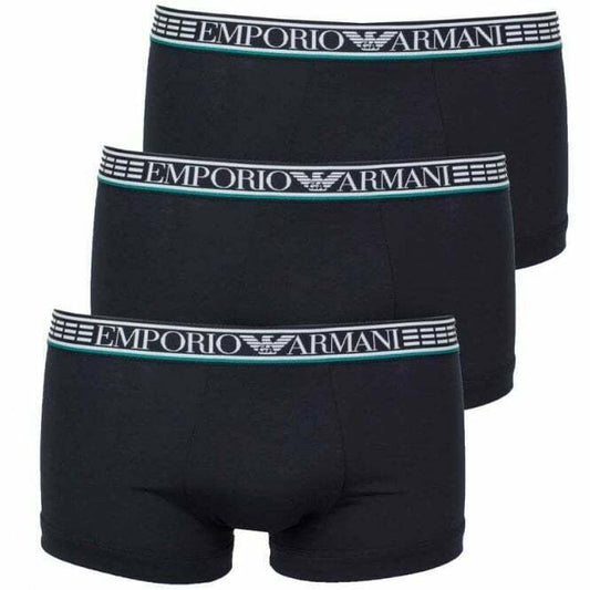 Men's Emporio Armani Black 3 Pack Trunks/Boxers