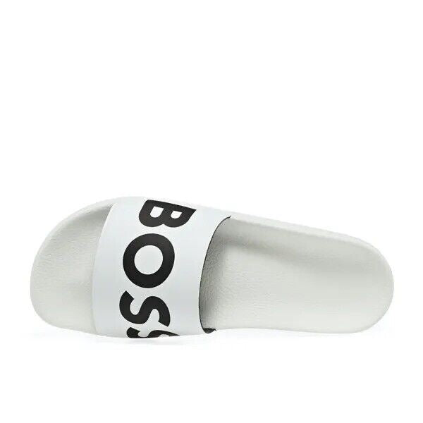 Hugo Boss White Logo Sliders