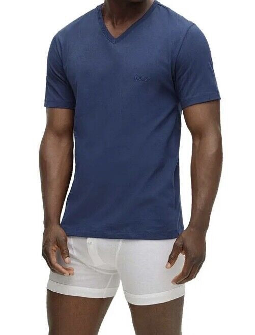 Men's Hugo Boss 3 Pack T-Shirts Navy/Black/Grey