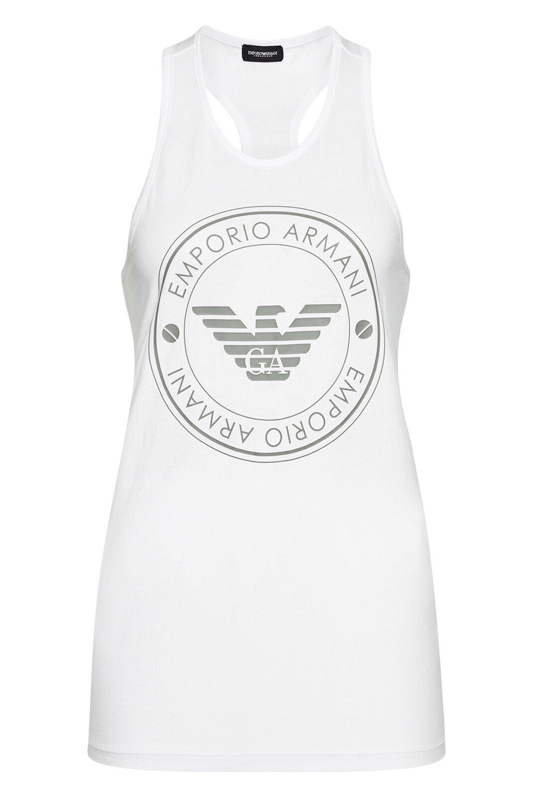 Women's Emporio Armani White Logo Tank Top