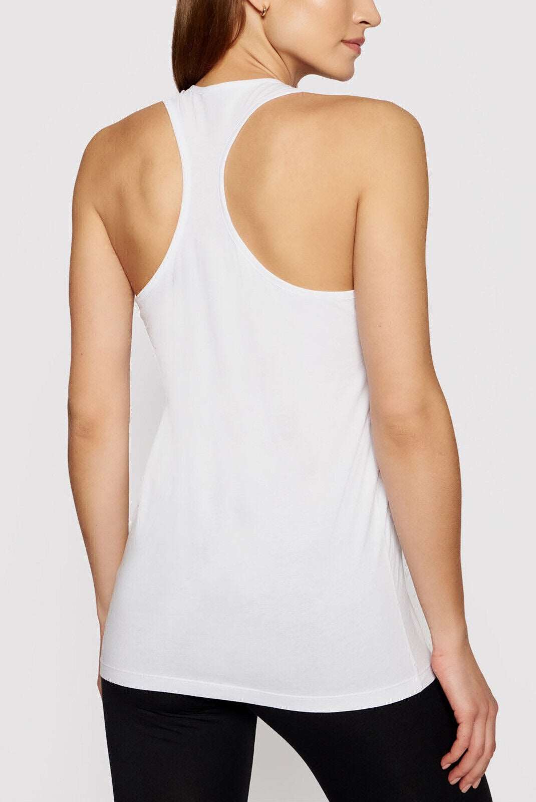 Emporio Armani White Tank Top with Large Signature Logo