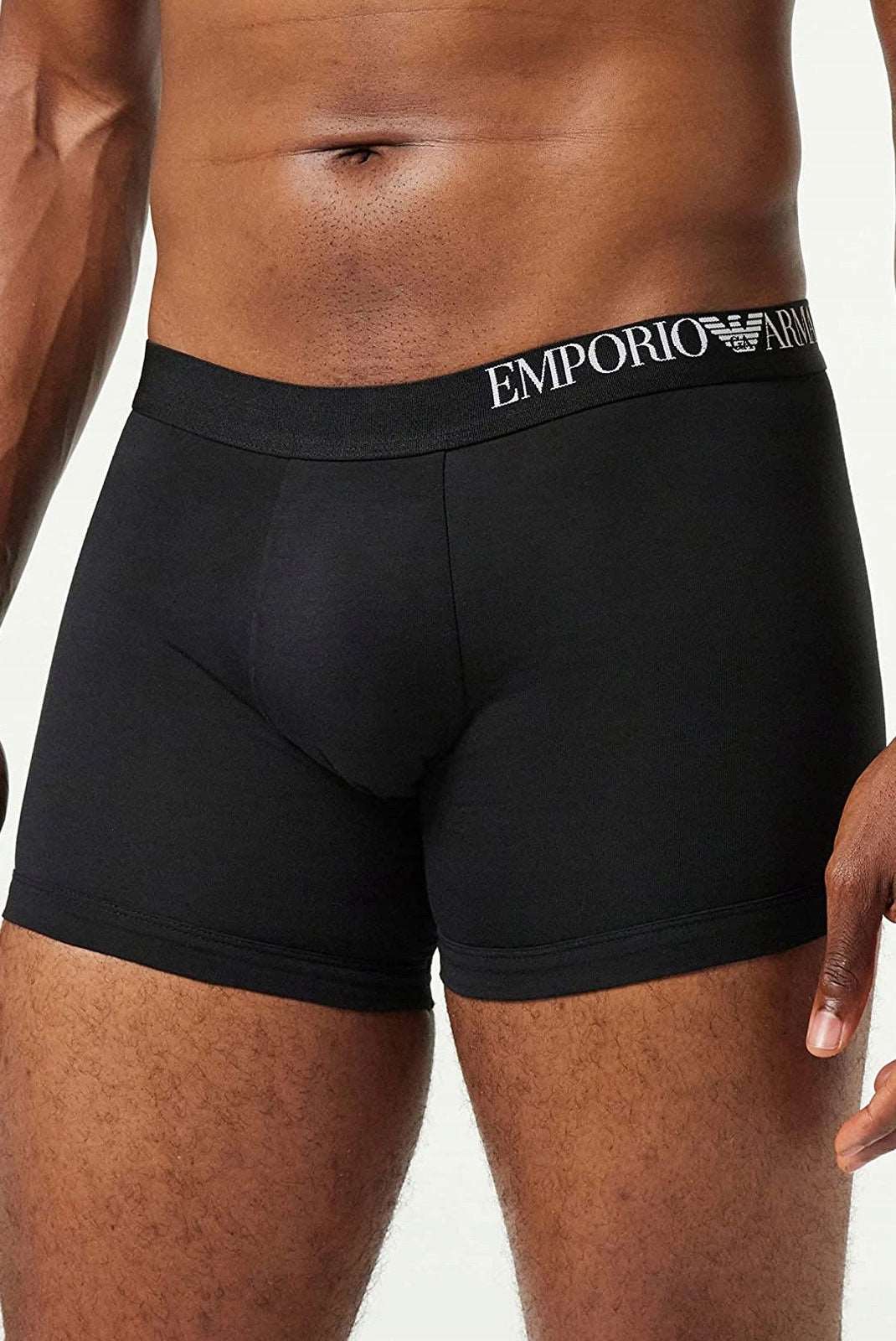 Emporio Armani 3 Pack Black Stretch Boxers with Eco Fibre