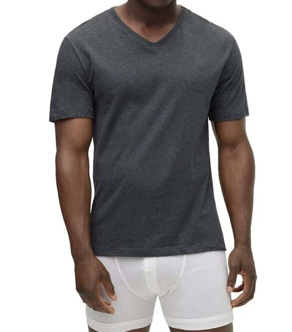 Men's Hugo Boss 3 Pack T-Shirts Navy/Black/Grey