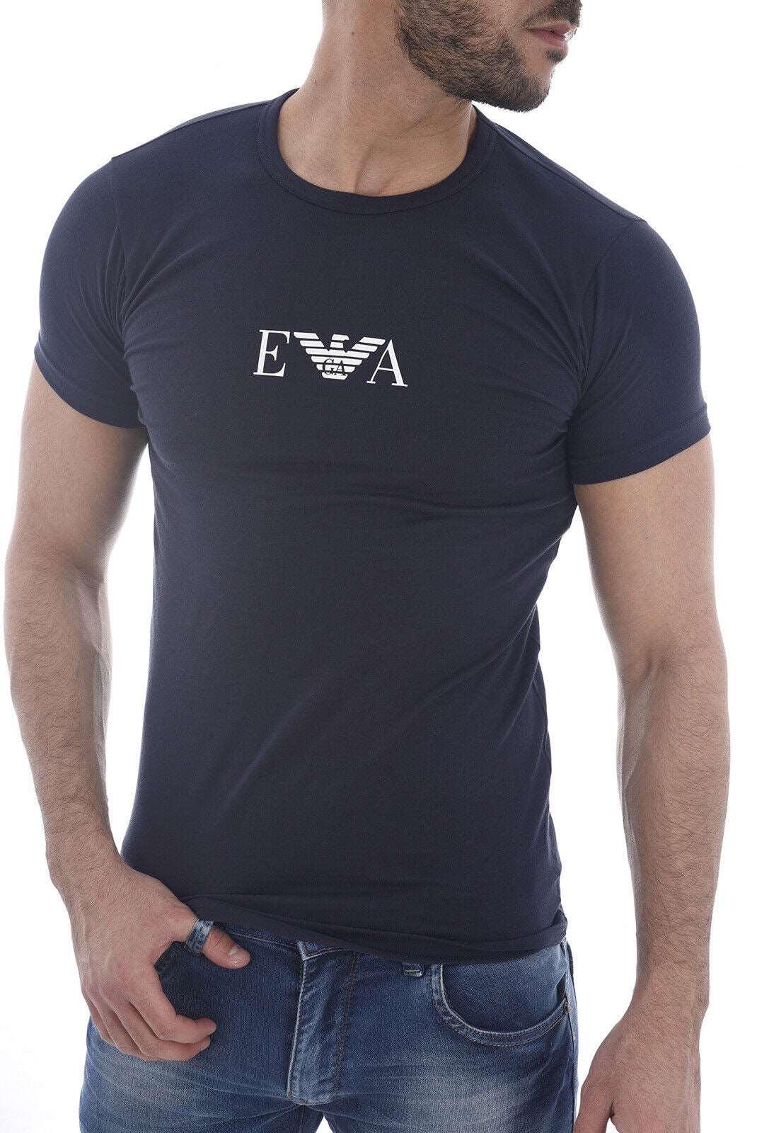 Emporio Armani EA7 2 Pack Underwear T-Shirt Black, White & Navy