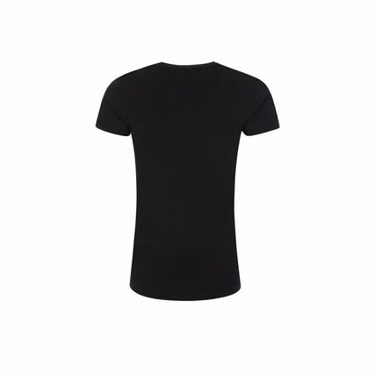 Women's Emporio Armani Rose Gold Logo Black T-Shirt