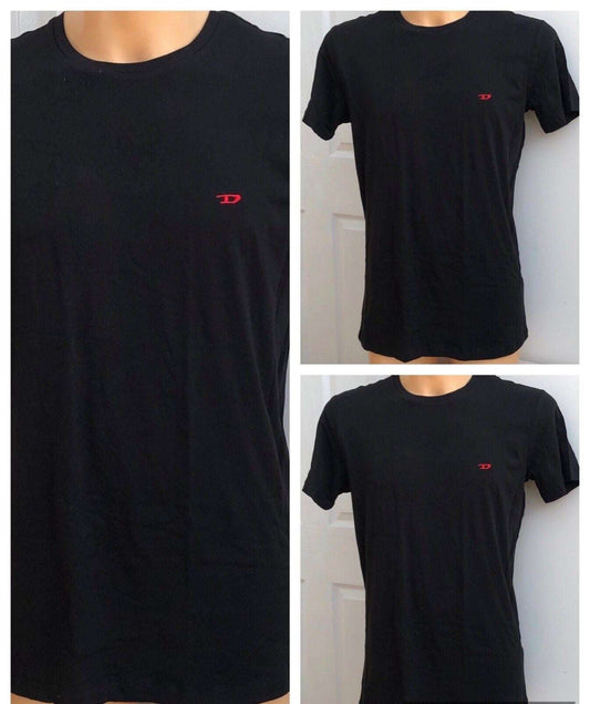 Diesel Round Neck 3 Pack T-Shirts in Black