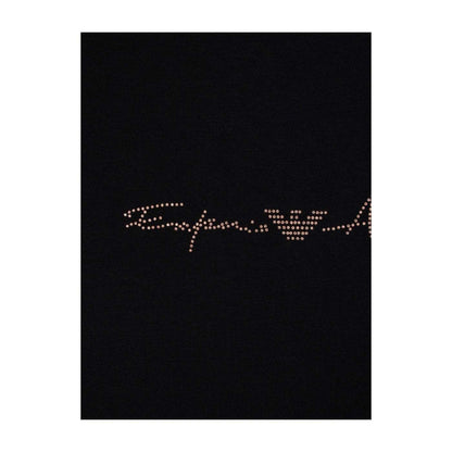 Emporio Armani Rose Black T-Shirt with Rose Gold Logo