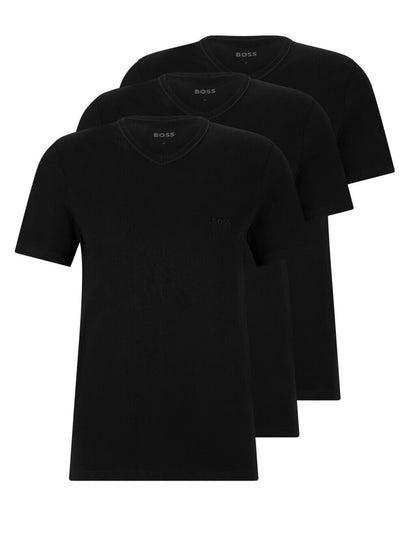 Men's Hugo Boss 3 Pack T-Shirts Black